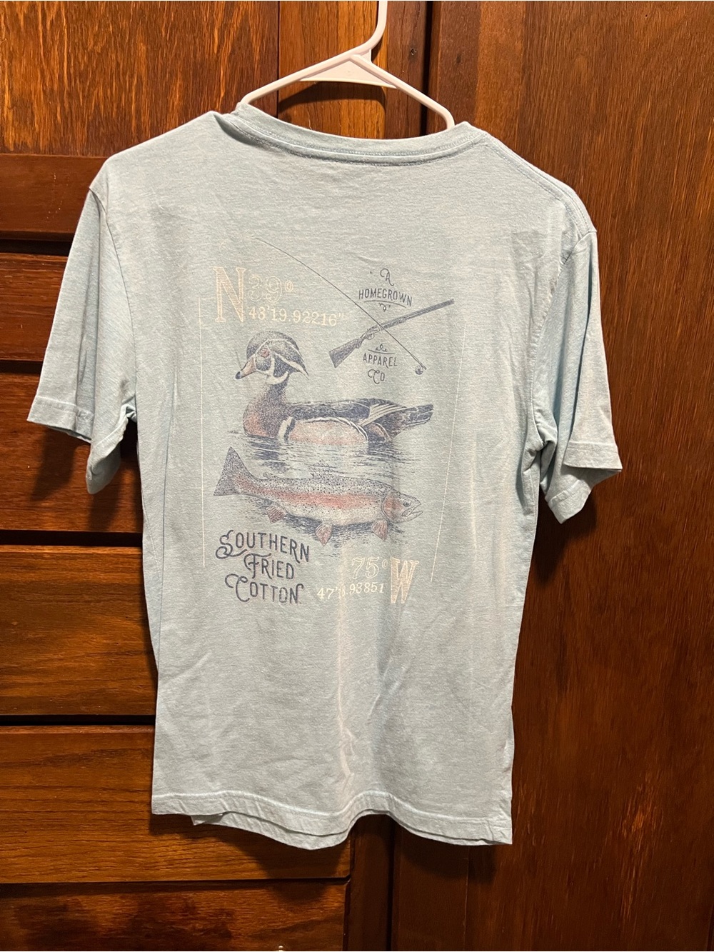 Southern Fried Cotton Light Blue Short Sleeve Graphic Tee